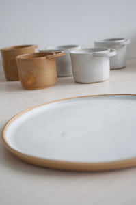 Sam,  Stoneware Plate Brun et Maringue ø23 cm